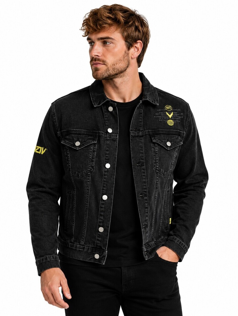 Maverick Logan Paul WWE Black Denim Trucker Jacket Men's XL Prototype 2020